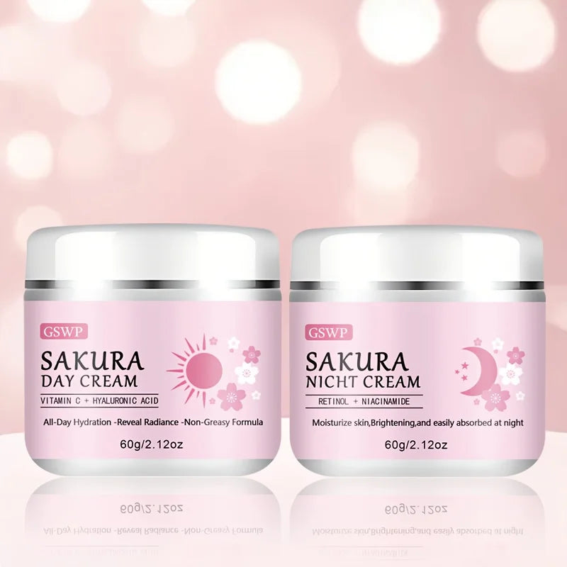 Sakura Day & Night Moisturising Cream Set 120g | Anti-Ageing