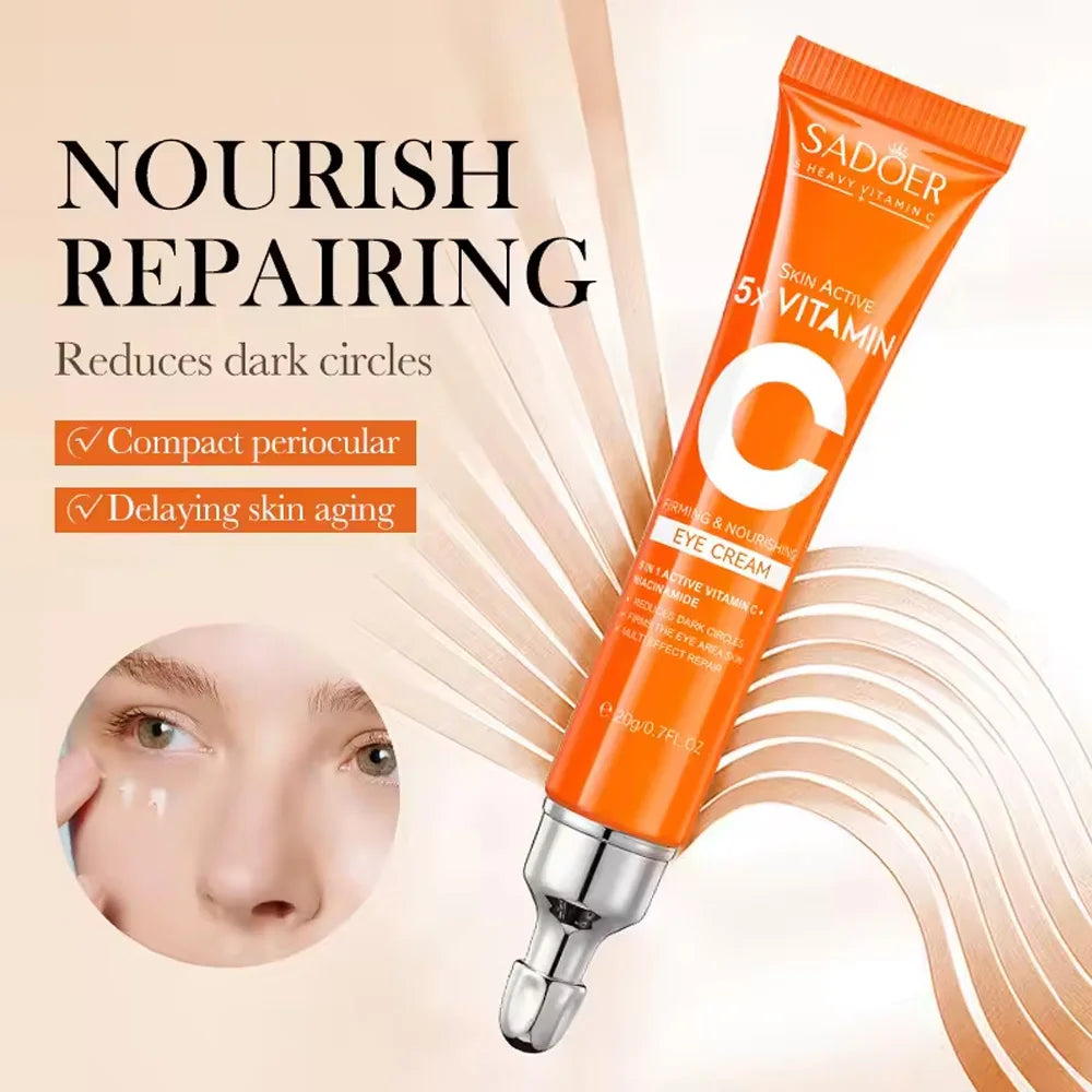 SADOER Vitamin C Eye Cream - Anti Dark Circles & Firming