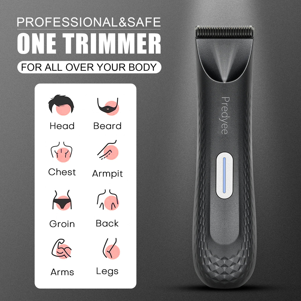 Men's Waterproof Body Groomer & Trimmer with Ceramic Blade