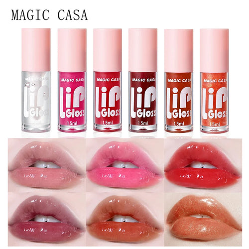 6-Piece Shimmering Jelly Lip Oil Set - Moisturizing & Long-Lasting
