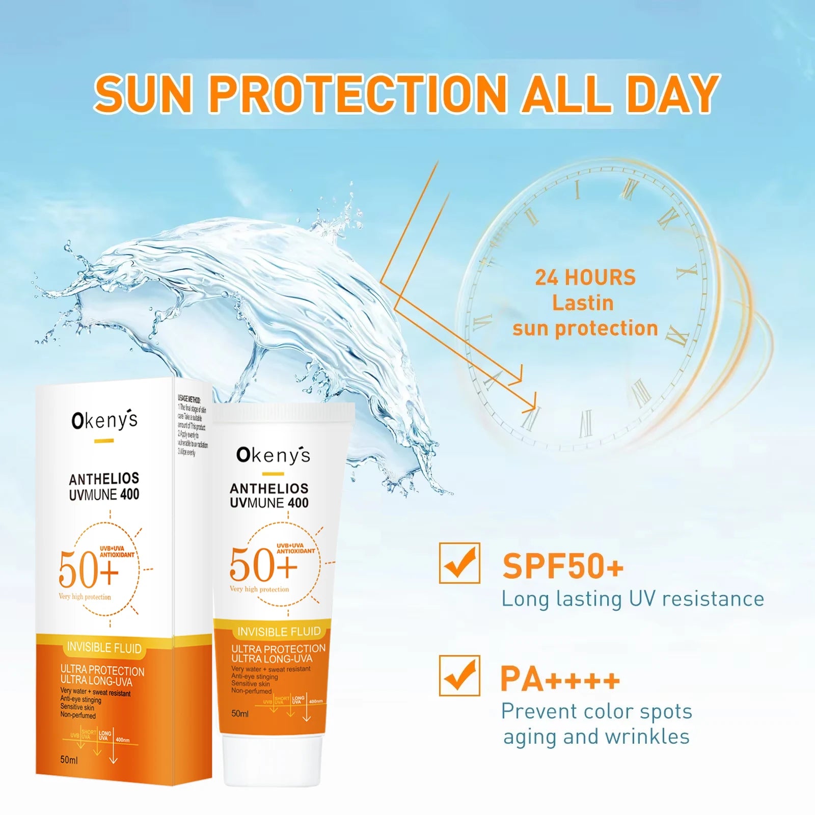 SPF 50+ Invisible Sunscreen | Anti-Shine & Ultra Protection