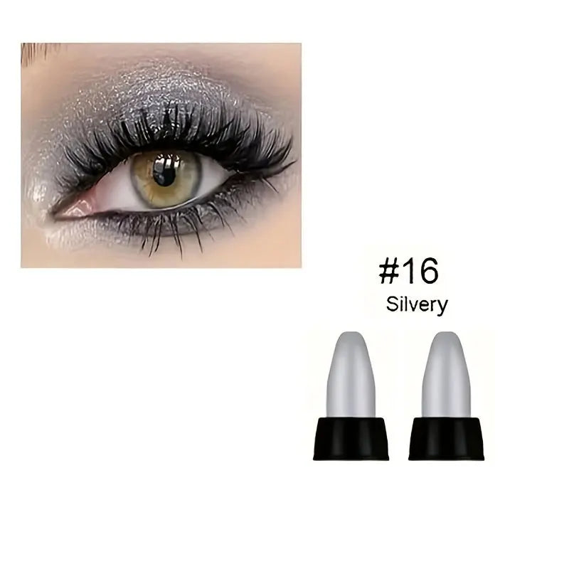 16 Colors Glitter Waterproof Eyeliner Set | Long-Lasting & Smudge-Proof