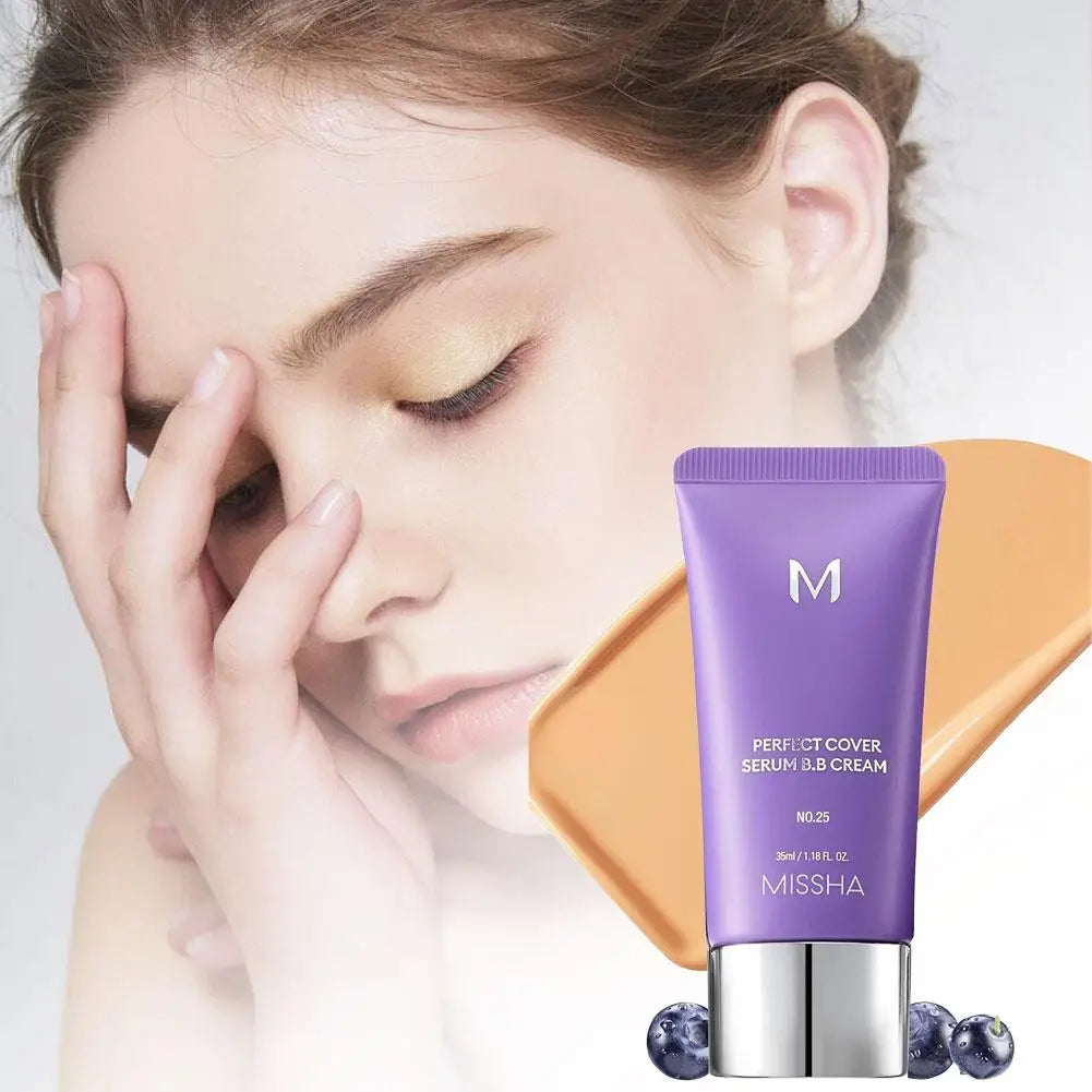 Korean MISSHA BB Cream Foundation Perfect Cover Concealer Waterproof Hyaluronic Acid Color Correcting Natural Snug Fit
