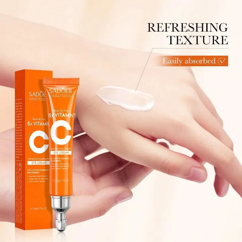 SADOER Vitamin C Eye Cream - Anti Dark Circles & Firming