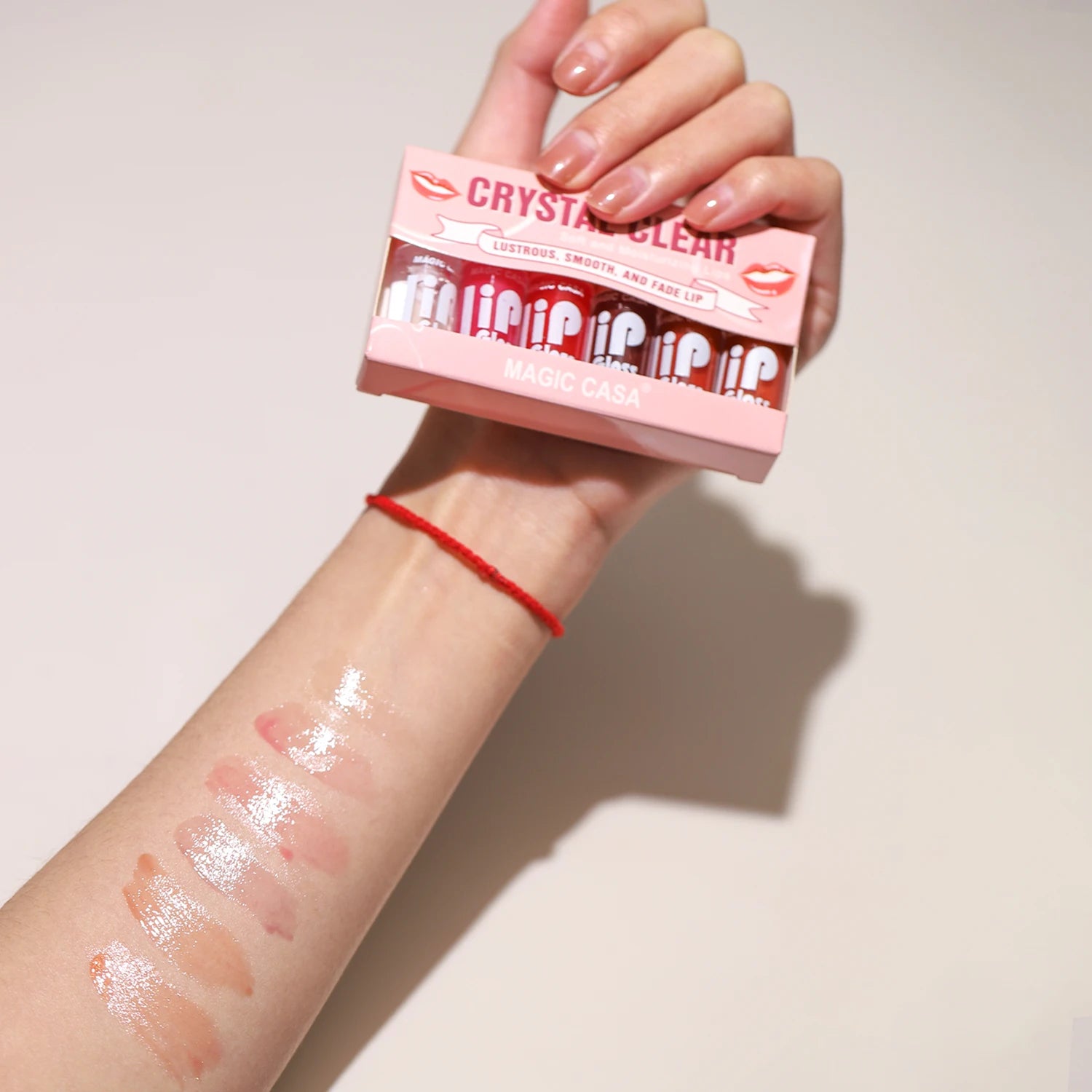 6-Piece Shimmering Jelly Lip Oil Set - Moisturizing & Long-Lasting