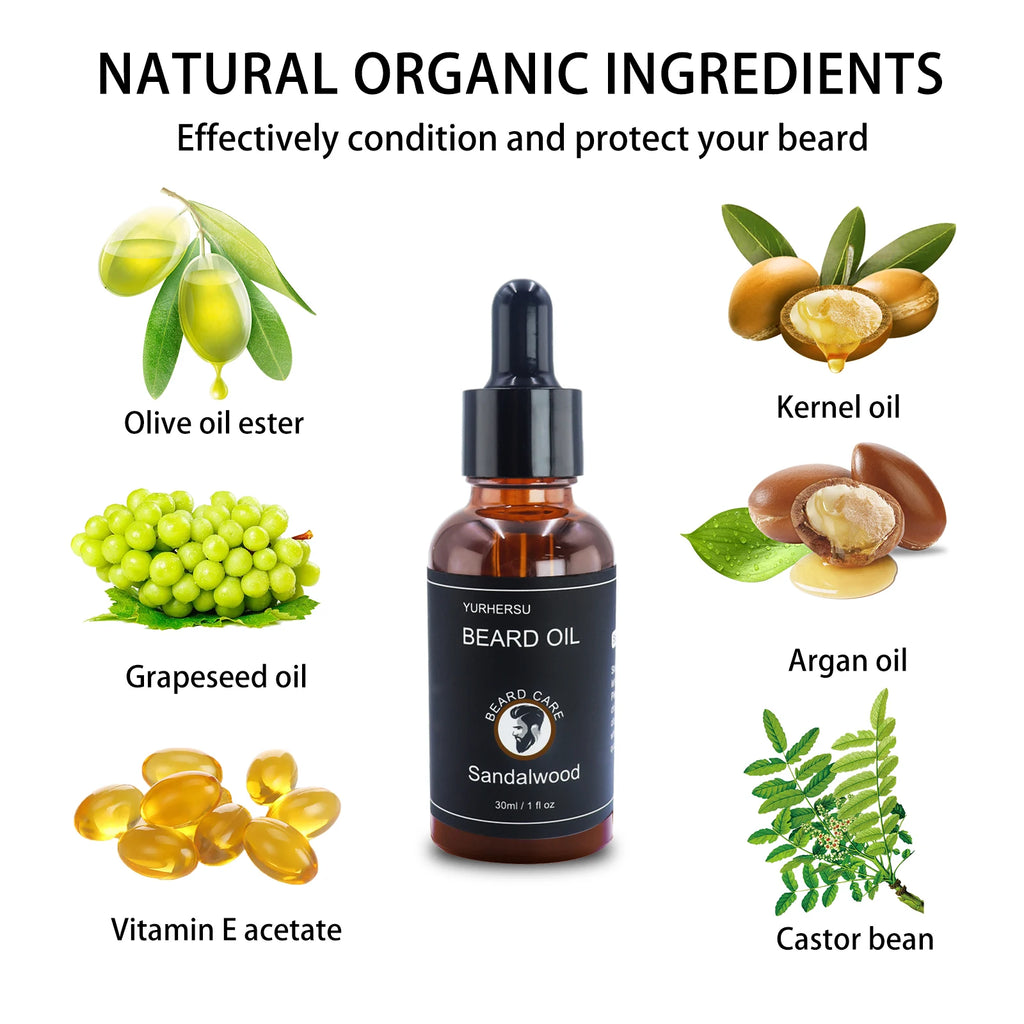 Beard & Facial Hair Growth Oil 30ml – Thickening & Nourishing