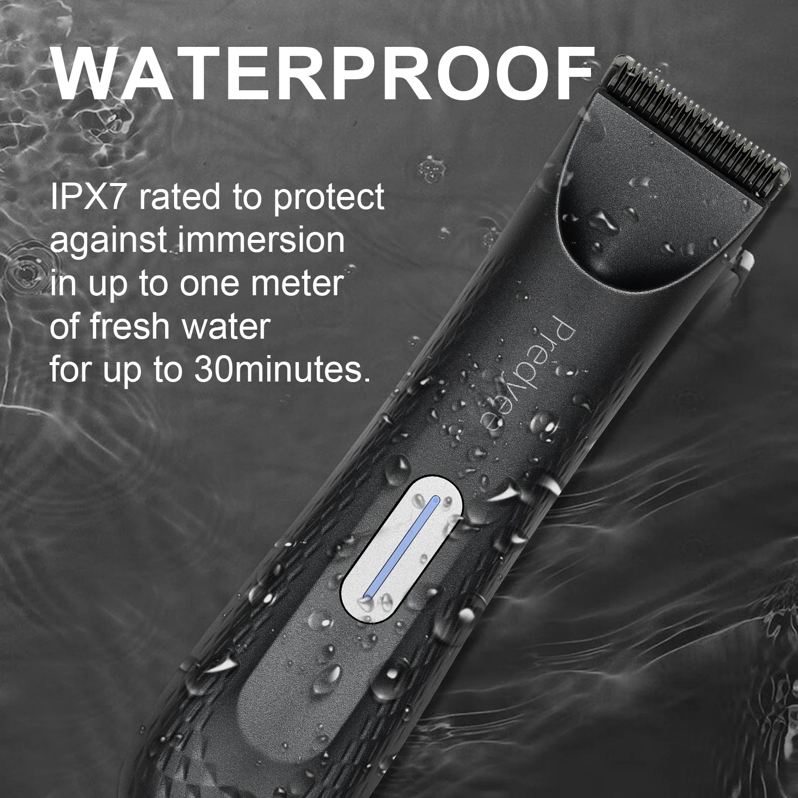 Men's Waterproof Body Groomer & Trimmer with Ceramic Blade