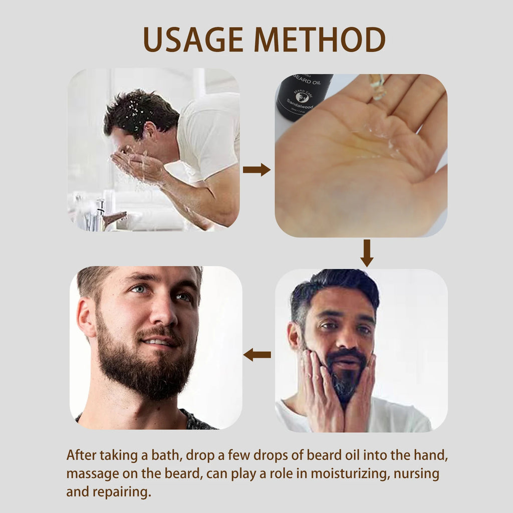 Beard & Facial Hair Growth Oil 30ml – Thickening & Nourishing