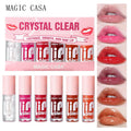 6-Piece Shimmering Jelly Lip Oil Set - Moisturizing & Long-Lasting