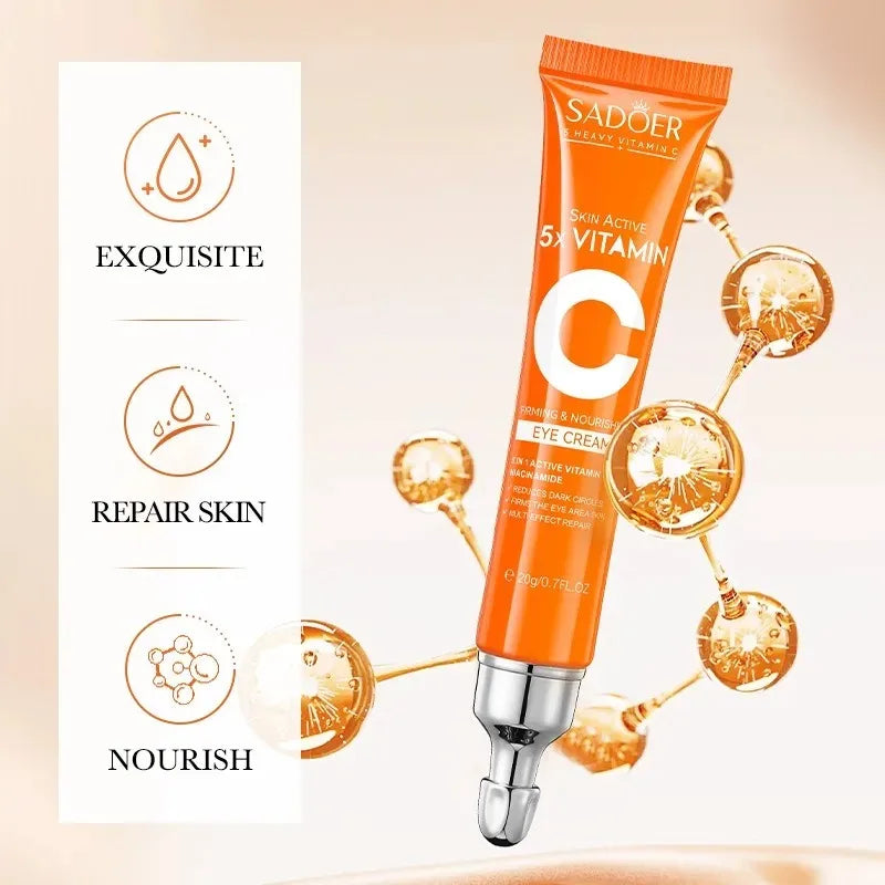 SADOER Vitamin C Eye Cream - Anti Dark Circles & Firming