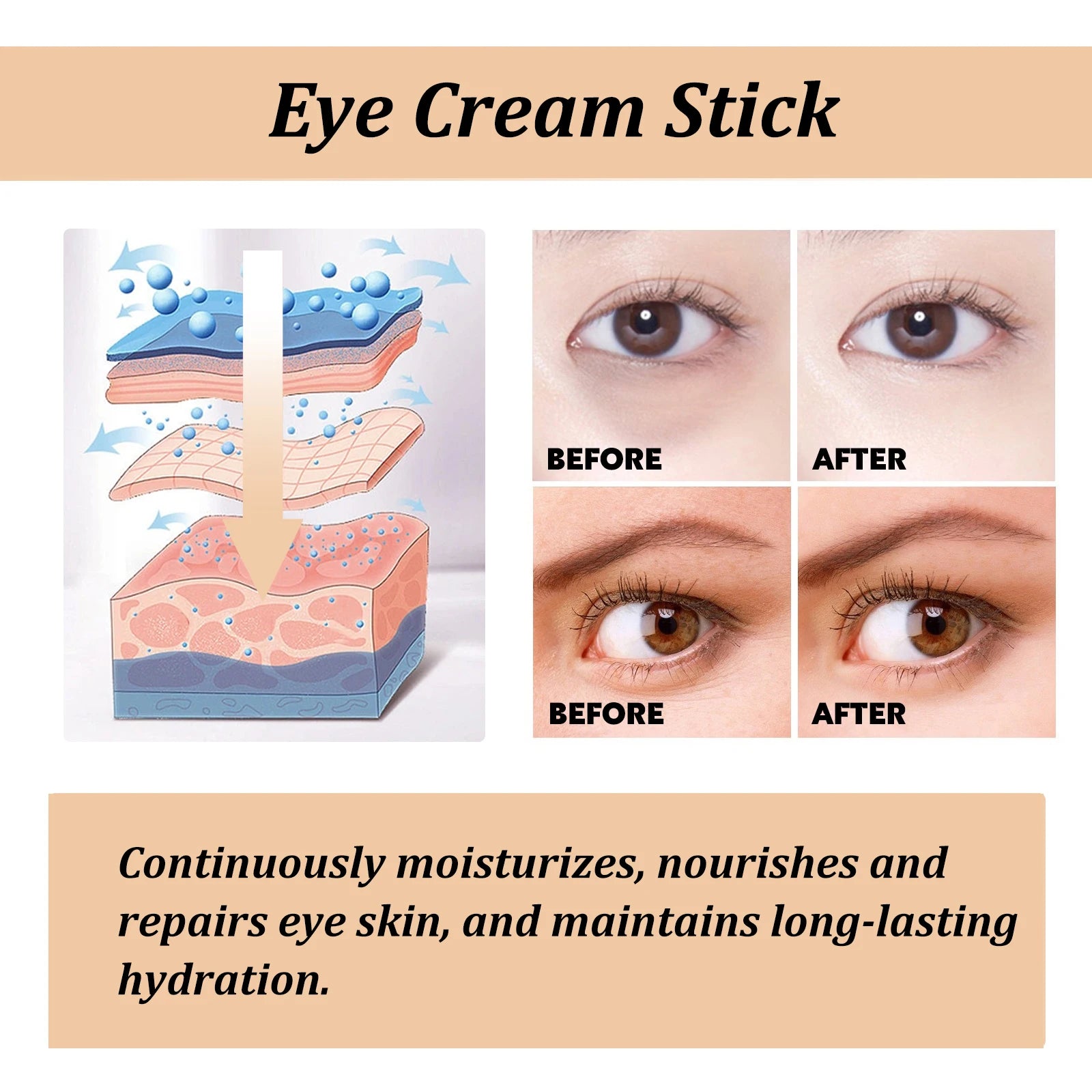 Snail Collagen Eye Cream Stick | Fade Dark Circles & Wrinkles