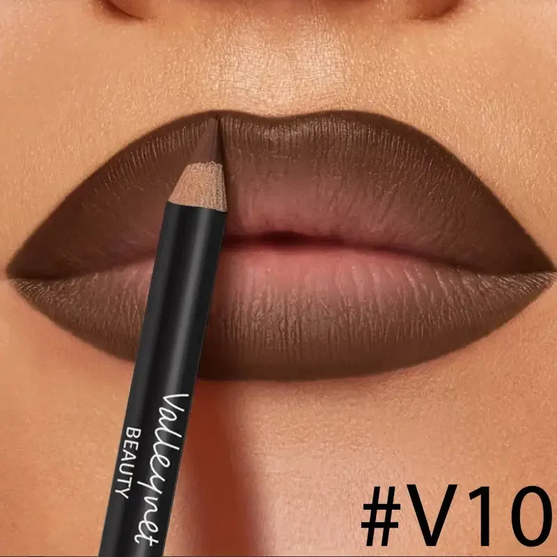 4pcs Lip Kit - 3 Lip Liners & 1 Lip Glaze Waterproof Set