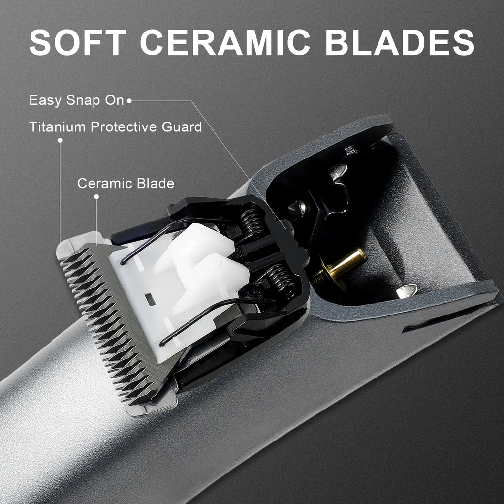 Men's Waterproof Body Groomer & Trimmer with Ceramic Blade