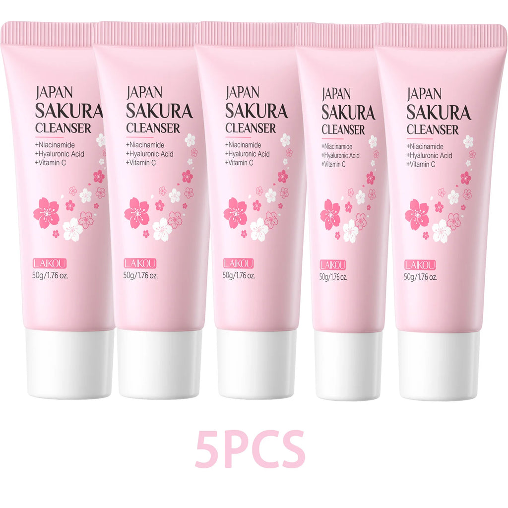 Laikou Sakura Facial Cleanser - Deep Cleansing All Skin Types 50g