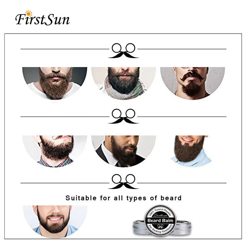 Natural Beard Balm & Growth Oil for Men – Moisturizing Styling Cream