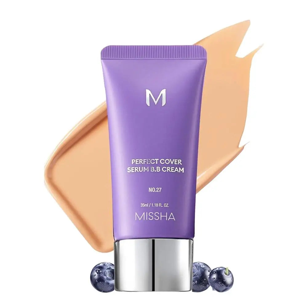 Korean MISSHA BB Cream Foundation Perfect Cover Concealer Waterproof Hyaluronic Acid Color Correcting Natural Snug Fit