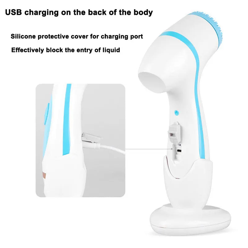 3-in-1 Electric Sonic Facial Cleansing Brush & Face Massager