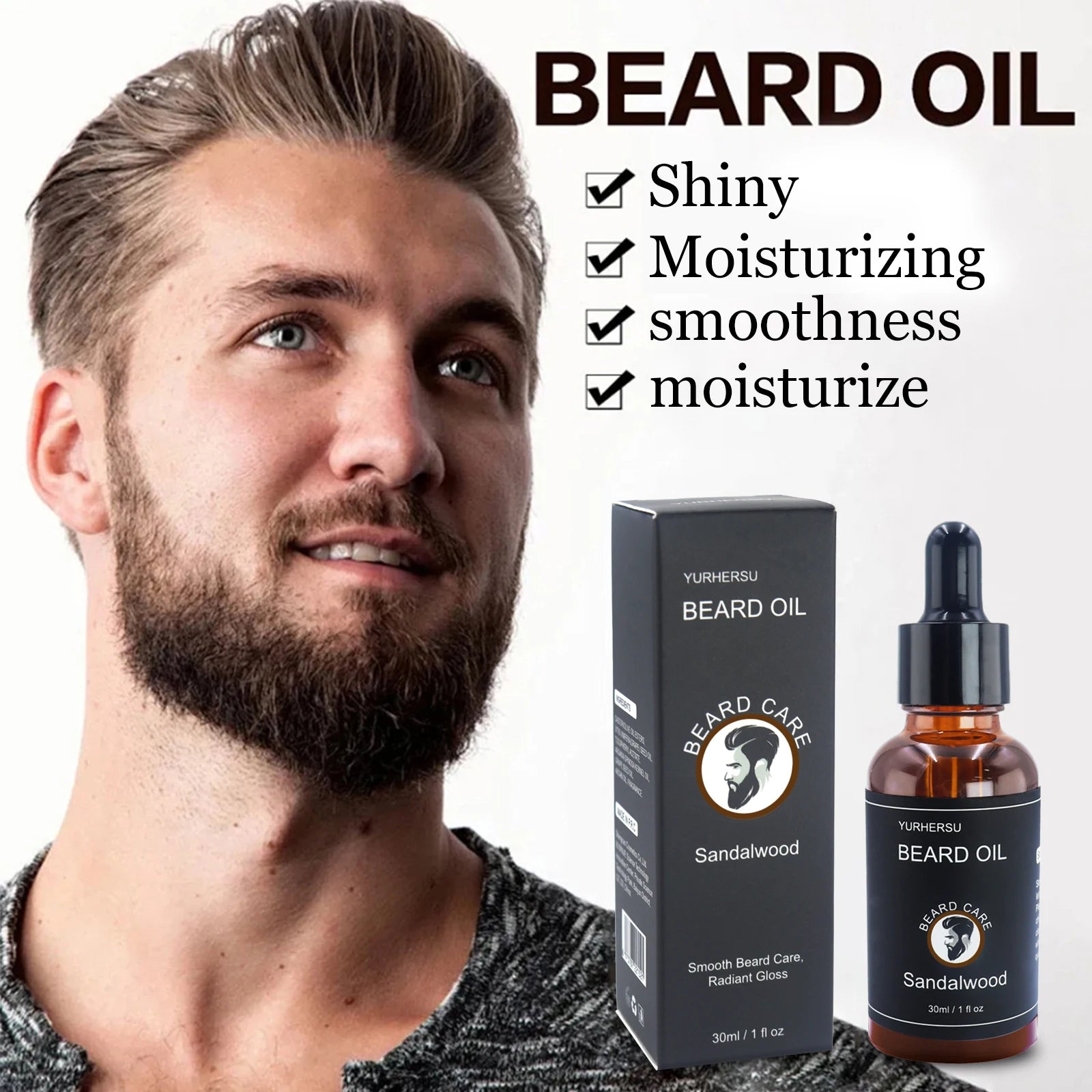 Beard & Facial Hair Growth Oil 30ml – Thickening & Nourishing