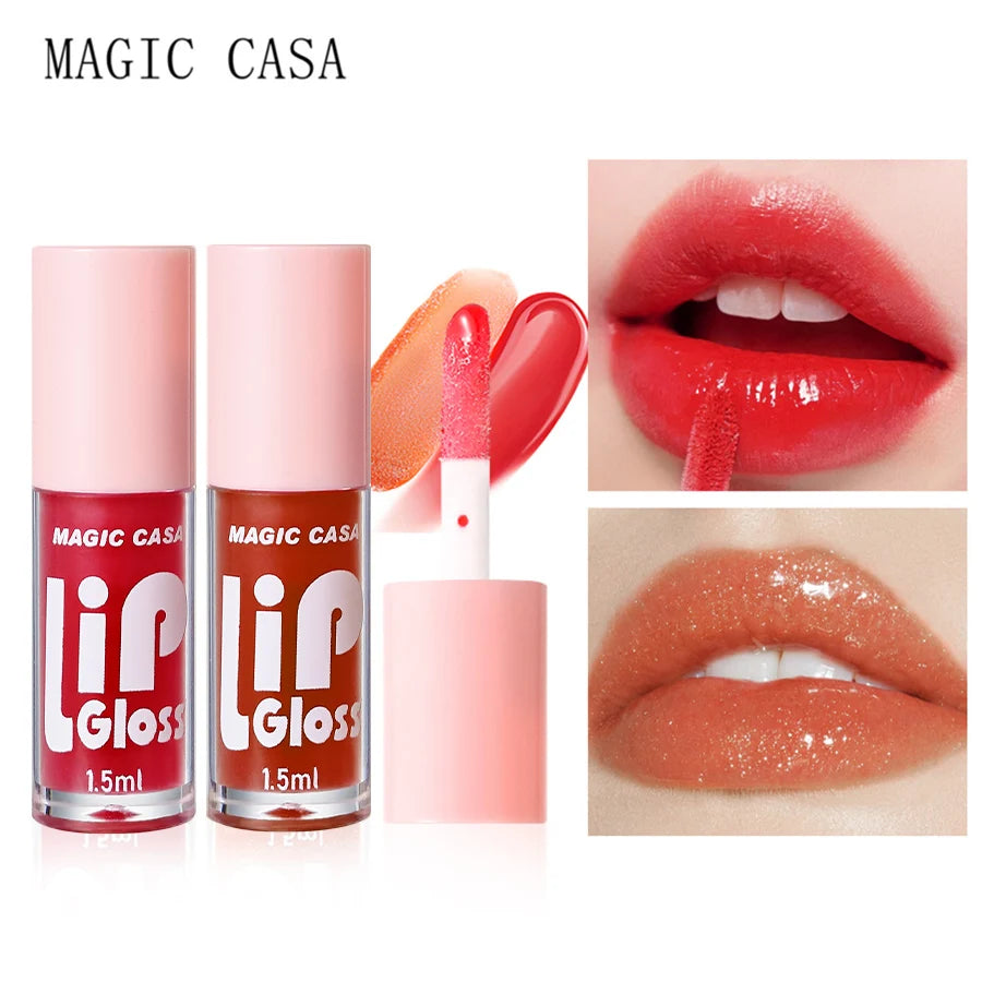 6-Piece Shimmering Jelly Lip Oil Set - Moisturizing & Long-Lasting