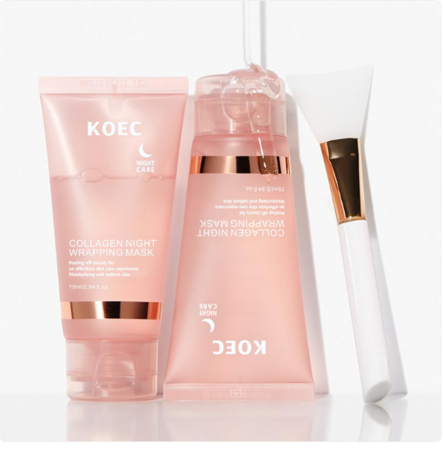 KOEC Collagen Peel-Off Mask with Brush | Moisturizing & Transparent Formula